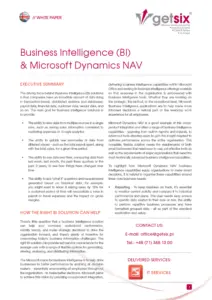 BI & Microsoft Dynamics NAV